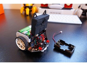 maqueen micro mordeu aa bateria suporte bbc micróbio 3d print model - Mito3D