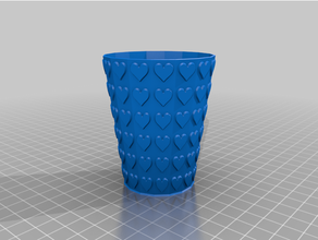 verre coeurs vaso 3d print model - Mito3D