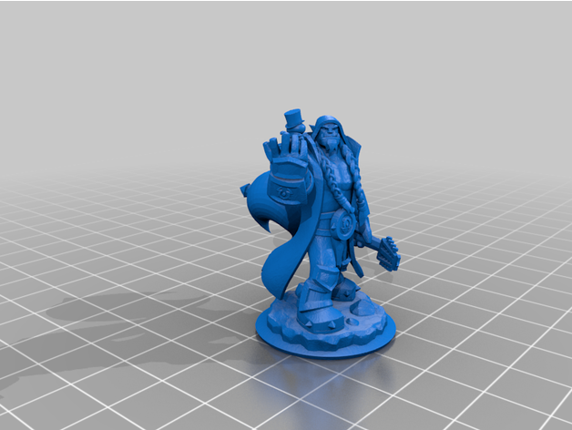 halber Ork Barde dnd Miniatur 3D print model - Mito3D