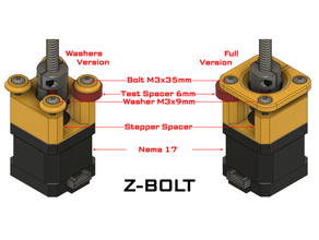 bolt steppers espaceur 6mm Cas gaine hache support monter 3d print model - Mito3D