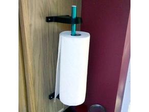papel toalla soporte lovesac clip dispensador reciclado baño rodar 3d print model - Mito3D