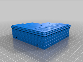 maya cubes coin + intérieur murs bases 3d print model - Mito3D