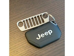 jeep gladiator wrangler keychain grill rubicon 3d print model - Mito3D