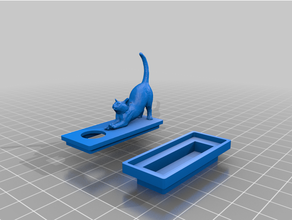 cat ashtray 3d print model - Mito3D