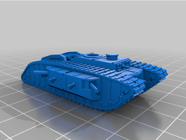 1-200 ww1 british super heavy tank 1200 3D print model - Mito3D
