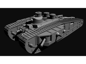 1-200 ww1 american super heavy tank 1200 3d print model - Mito3D