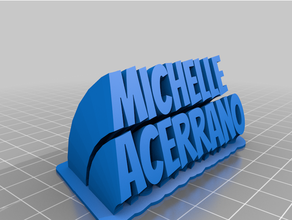 Michelle personalizado 3d print model - Mito3D