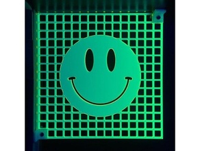 smiley visage signe acide acrylique lumière noire Coupe laser découpable découpeuse découpe 3d print model - Mito3D