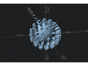 parametrisch Coronavirus Modell openscad Virus 3d print model - Mito3D