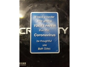 coronavirus gabinetto carta umorismo 3d print model - Mito3D