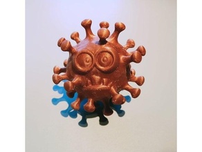 böse Corona Coronavirus verteidigen covid 19 Günstling Virus 3d print model - Mito3D