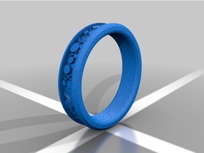 squillare impostato fantasia fdm gioielleria anelli 3d print model - Mito3D