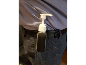 Gürtel Clip Desinfektionsmittel Flasche 3d print model - Mito3D