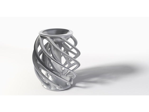 tordu lié vase décoration fleur pot ornement 3D print model - Mito3D