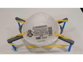 n95 gaz maskesi cerrahi maske Kulp destek masaüstü araba 3d print model - Mito3D