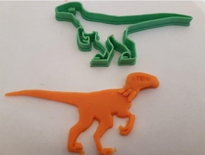 velociraptor kurabiye fondan oyun hamuru kesici Dinozor 3d print model - Mito3D