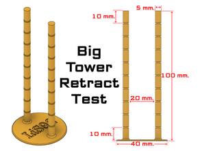 big tower retract test retraction print 3d print model - Mito3D