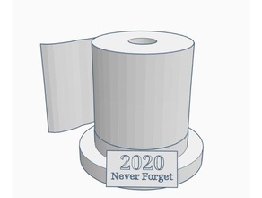 2020 oublier apocalypse prix humour humoristique papier Publier achats toilette rouleau 3d print model - Mito3D