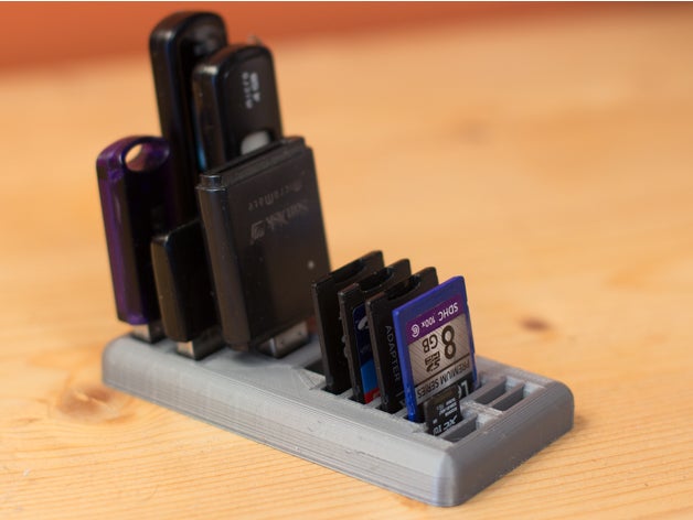 USB sd card suporte micro cartão SD bastão 3D print model - Mito3D