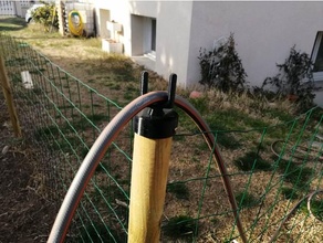 passe poteau d60 pour tuyau arrosage pole pass garden hose 60d jardin 3d print model - Mito3D