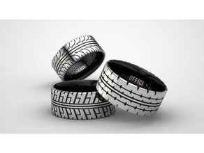 men's ring - tyre thread jewelry merchandise 3d print model - Mito3D
