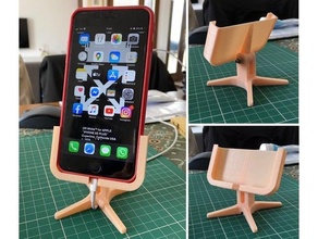 adjustable desk phone holder stand iphone videocalls 3d print model - Mito3D