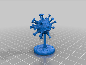 couronne virus miniature 3d print model - Mito3D