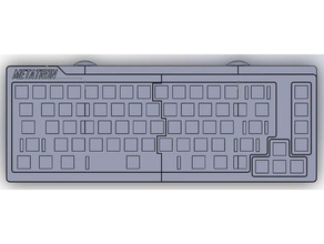 mechanical keyboard- metatron 65 percent cherry mx costar diy keyboard keycaps keychain size teensy 3d print model - Mito3D