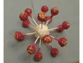 koronavirüs lolipop oyuncak Chupachups covid 19 icosahedron 3d print model - Mito3D