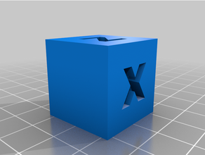 xyz 24mm étalonnage cube tester impression 3d print model - Mito3D