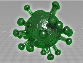 corona virus hollow 2 3 mm shell 3d print model - Mito3D