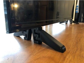 tcl roku tv plegable estante soporte piernas 3d print model - Mito3D