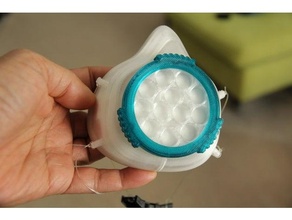 face mask 58mm diameter filter 3d printed coronavirus facemask medical 3d print model - Mito3D