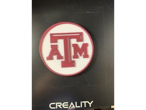 texas a&m aggie coasters gig em logo reveille seal university 3d print model - Mito3D