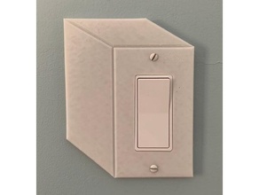 cubic illusion light switch cover rocker lightswitch lightswitchcover plate switchplate wallplate 3d print model - Mito3D