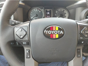 toyota tacoma retro stripe overlay - mmu emblem steering wheel 3d print model - Mito3D