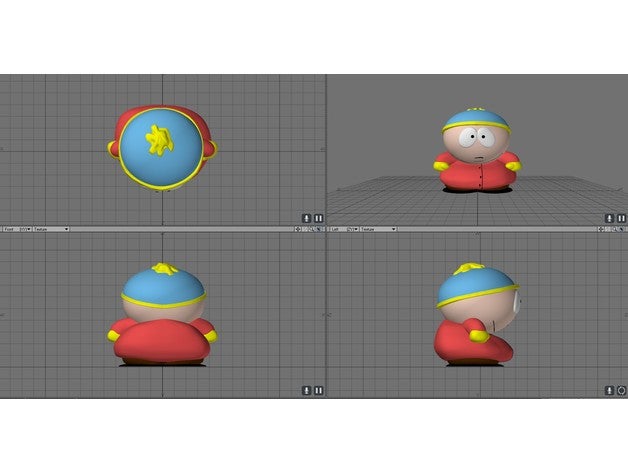 Eric Cartman sla destek kübik foton Güney Parkı güney park 3D print model - Mito3D