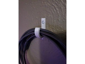 sencillo cable gancho soporte administración 3d print model - Mito3D