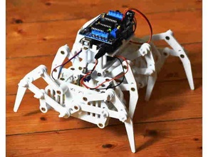 kl 20 octoped robot araignée 3d impression arduino créalité électronique ender clan mécanisme microprocesseur modélisation modelisme poulpe openscad jouets 3d print model - Mito3D