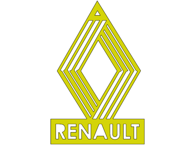 Renault logo anahtarlık porte clefs 3d araba kişiselleştirilmiş portecles alp Clio Megane 3D print model - Mito3D