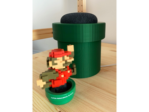 Google Mini Mario Kette Rohr Auflage Super bros 3d print model - Mito3D