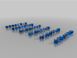 personalizado triple letra bloques espejismo 3d print model - Mito3D