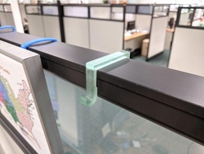 50mm cubicle hanger hook 3d print model - Mito3D