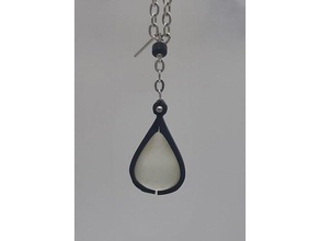 droplet pendant earring 3d print model - Mito3D