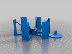 verticale Moulin vent roulements supporter turbine 3d print model - Mito3D