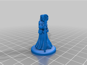 sacerdotisa dnd miniatura fêmea feiticeiro 3d print model - Mito3D