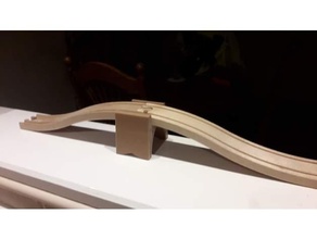 simple wooden train track support 3d print model - Mito3D