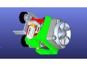 convogliatore aria doppio laterale ventola 50x50 5010 - double air fan duct a10 geeetech 3d print model - Mito3D