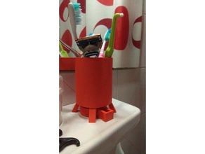 cepillo dientes soporte taza baño maquinilla afeitar herramienta estante 3d print model - Mito3D