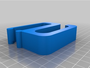 customized cableholder 2 20mm desk 3d print model - Mito3D